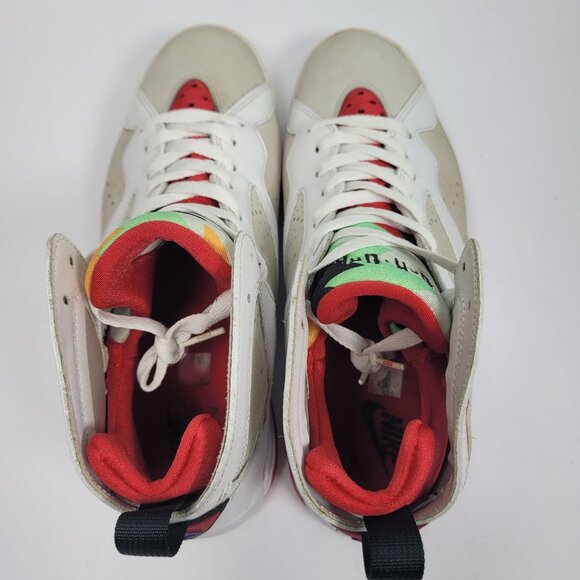 Air Jordan 7 Hare 2015 Men's White Red Sneakers 304775-125 US Size 9.5 - Picture 6 of 8